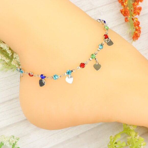 "Handmade Anklet – Elegant & Delicate Jewelry for Women | UNVRC1181 - Picture 2 of 10